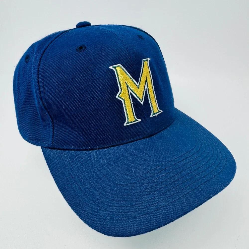 VTG Milwaukee Brewers‎ MLB Baseball Cap Snapback Blue M Logo Sports Specialties
